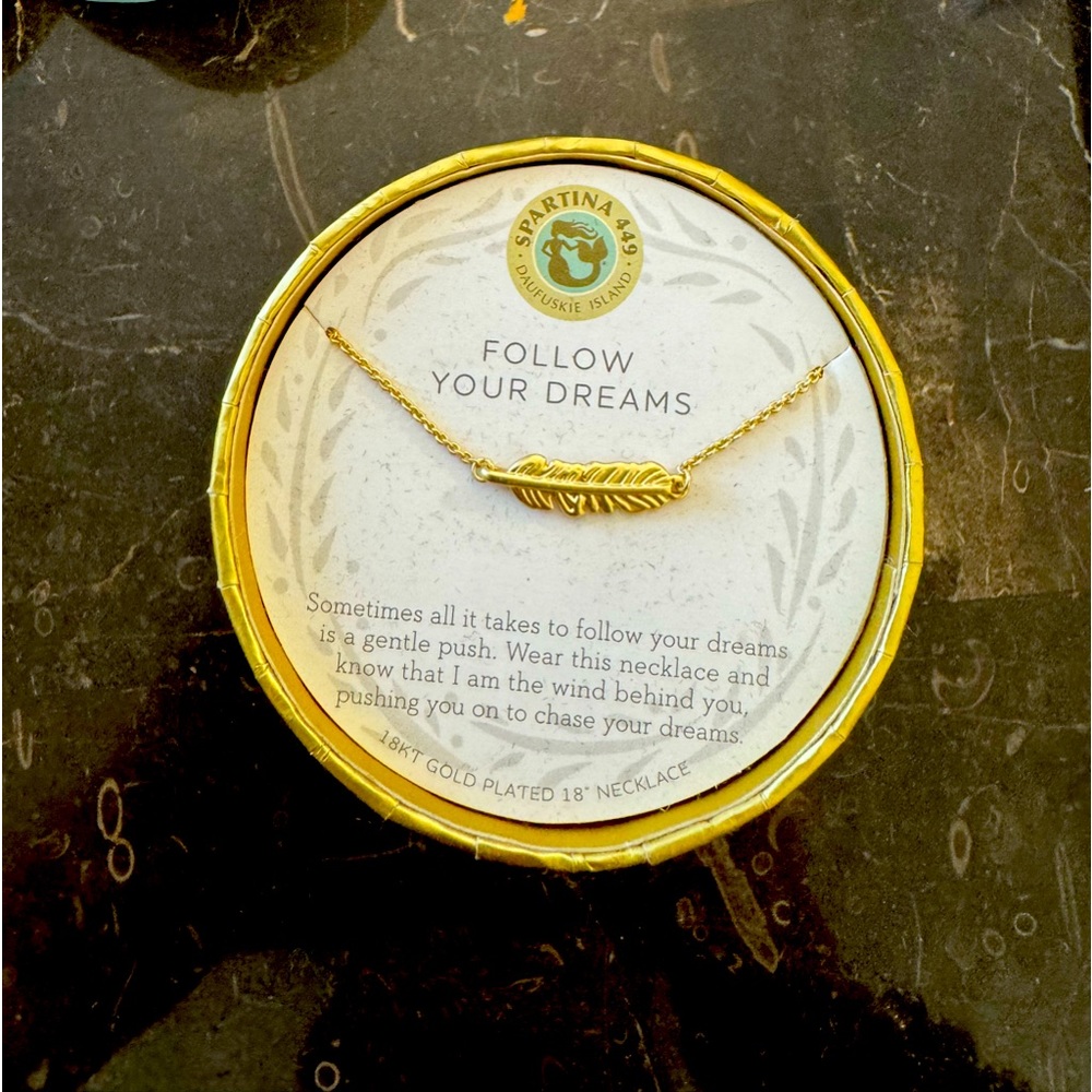 Follow your dreams new in box necklace , by spartina 459